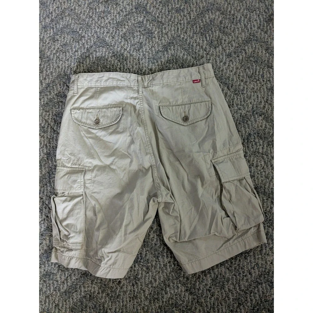 Levis Mens Cargo Shorts Tan Khaki Ripstop Cotton W32 23251-0009
